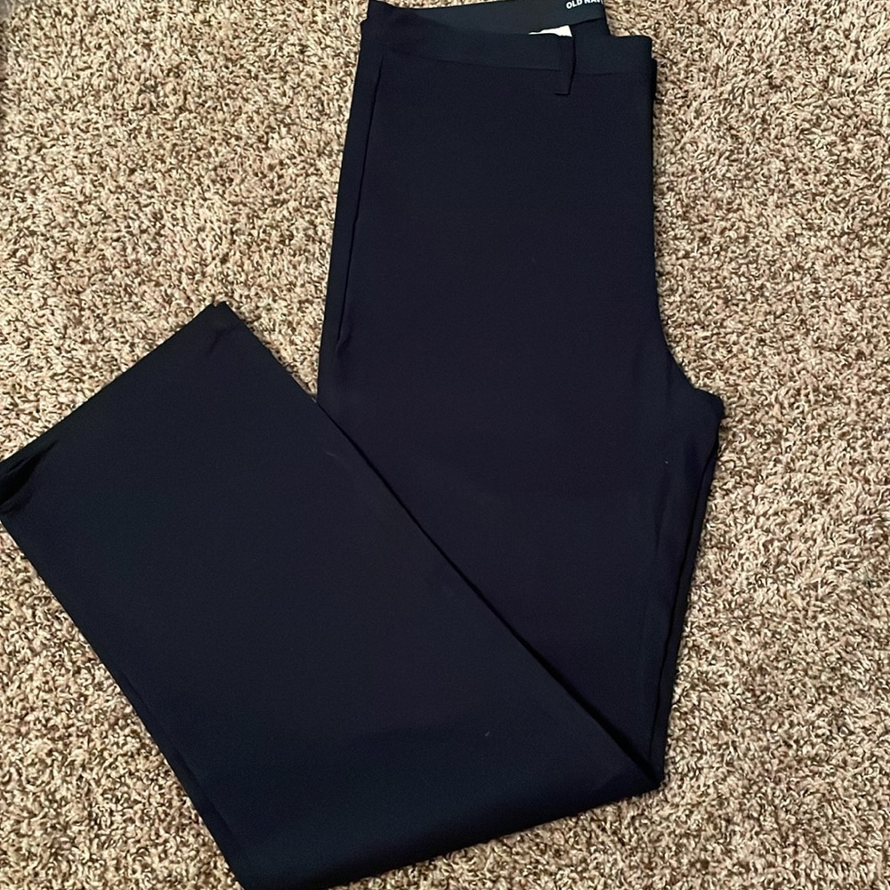 Old Navy Dark Blue SZ 16 plus Built in Flex Straight Pants w pockets Barely Worn